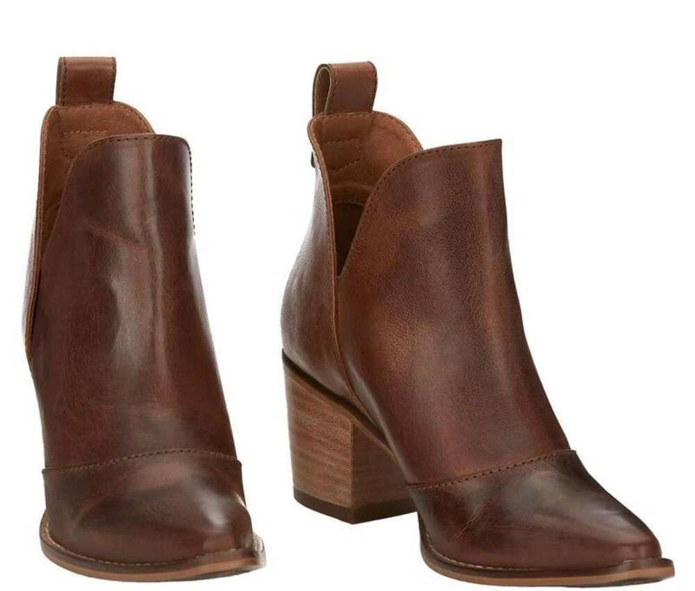 New Womens Nocona Micki Cowhide 7" Snip Toe Ankle Boots Bootie Shoes Size 9 NIB